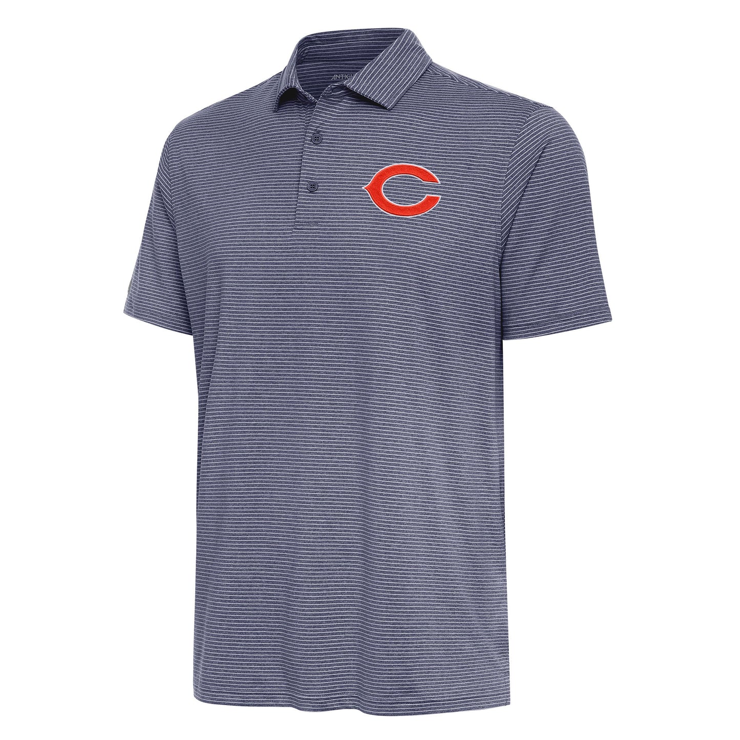 Men's Antigua Heather Navy Chicago Bears Scheme Polo