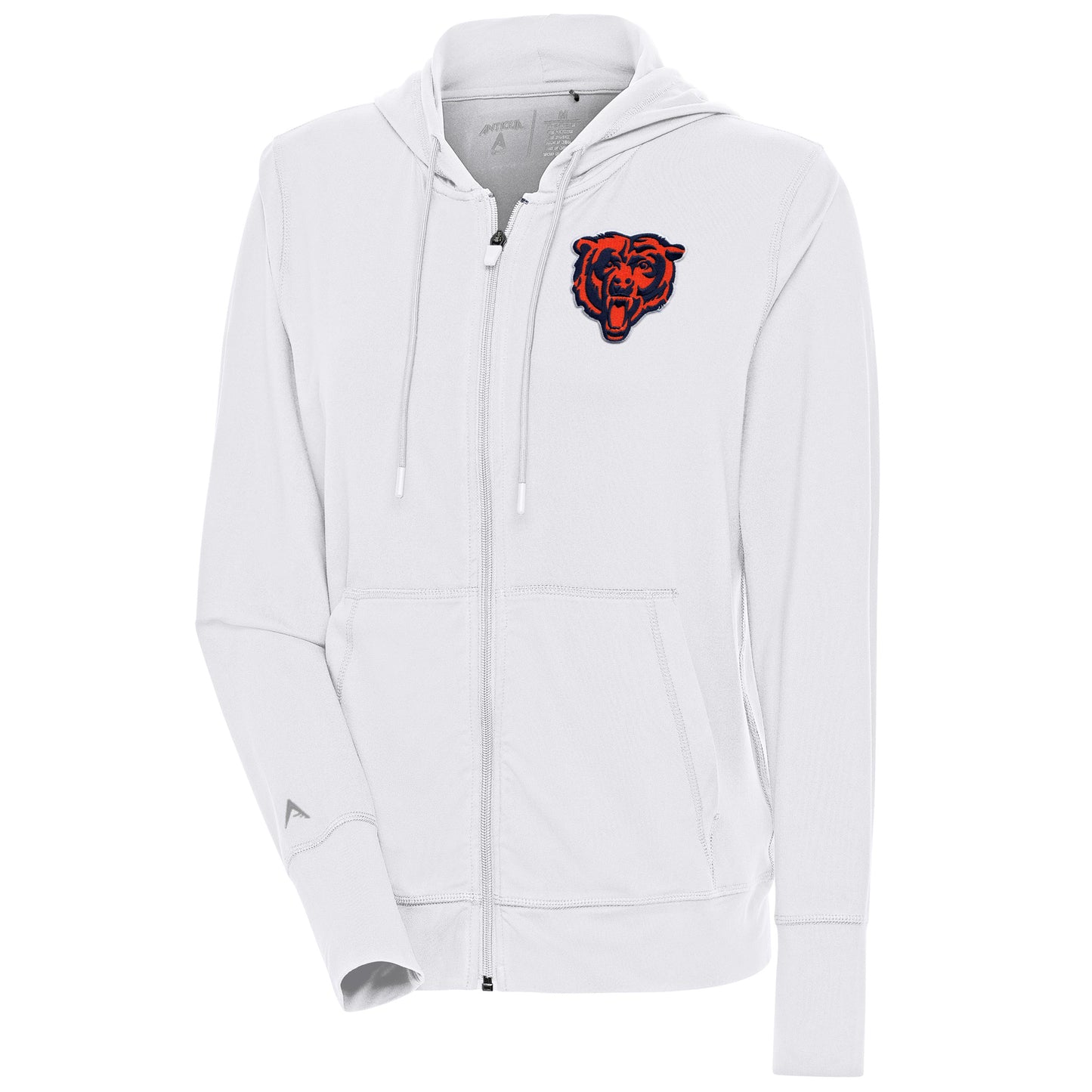 Women's Antigua White Chicago Bears Moving Full-Zip Jacket