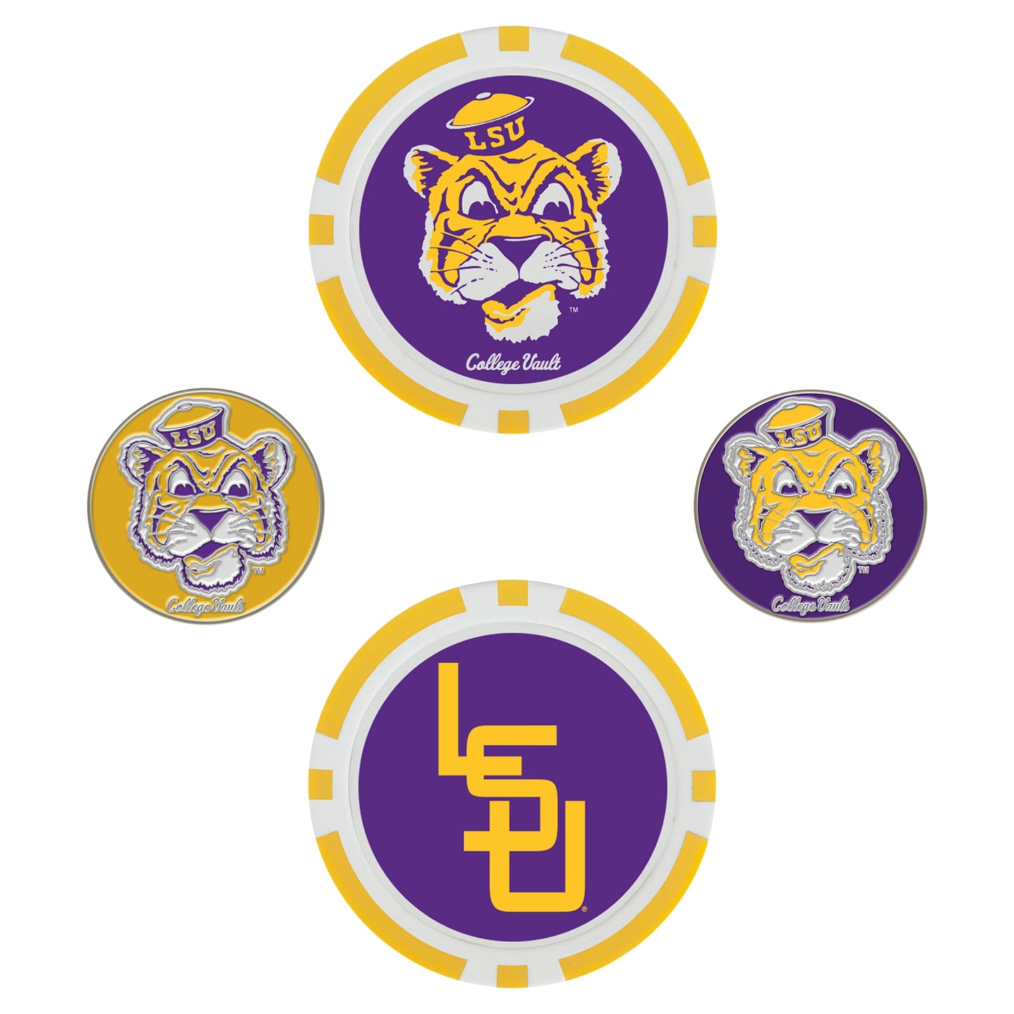 WinCraft LSU Tigers 4-Pack Ball Markers Set