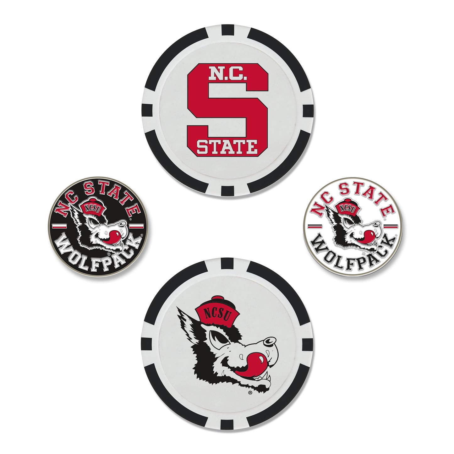 WinCraft NC State Wolfpack 4-Pack Ball Markers Set