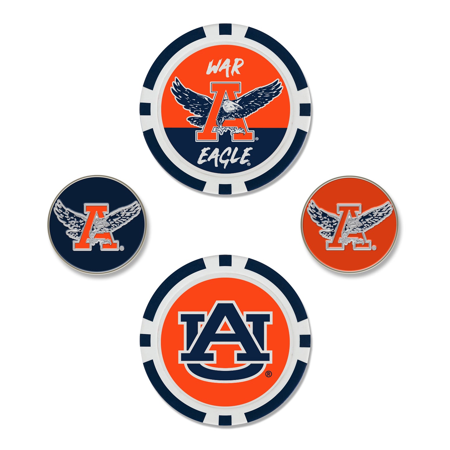 WinCraft Auburn Tigers 4-Pack Ball Markers Set
