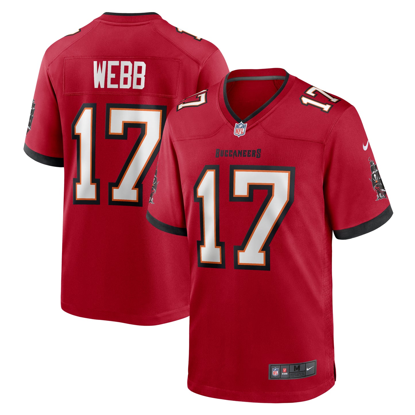 Men's Nike Raleigh Webb Red Tampa Bay Buccaneers Game Jersey