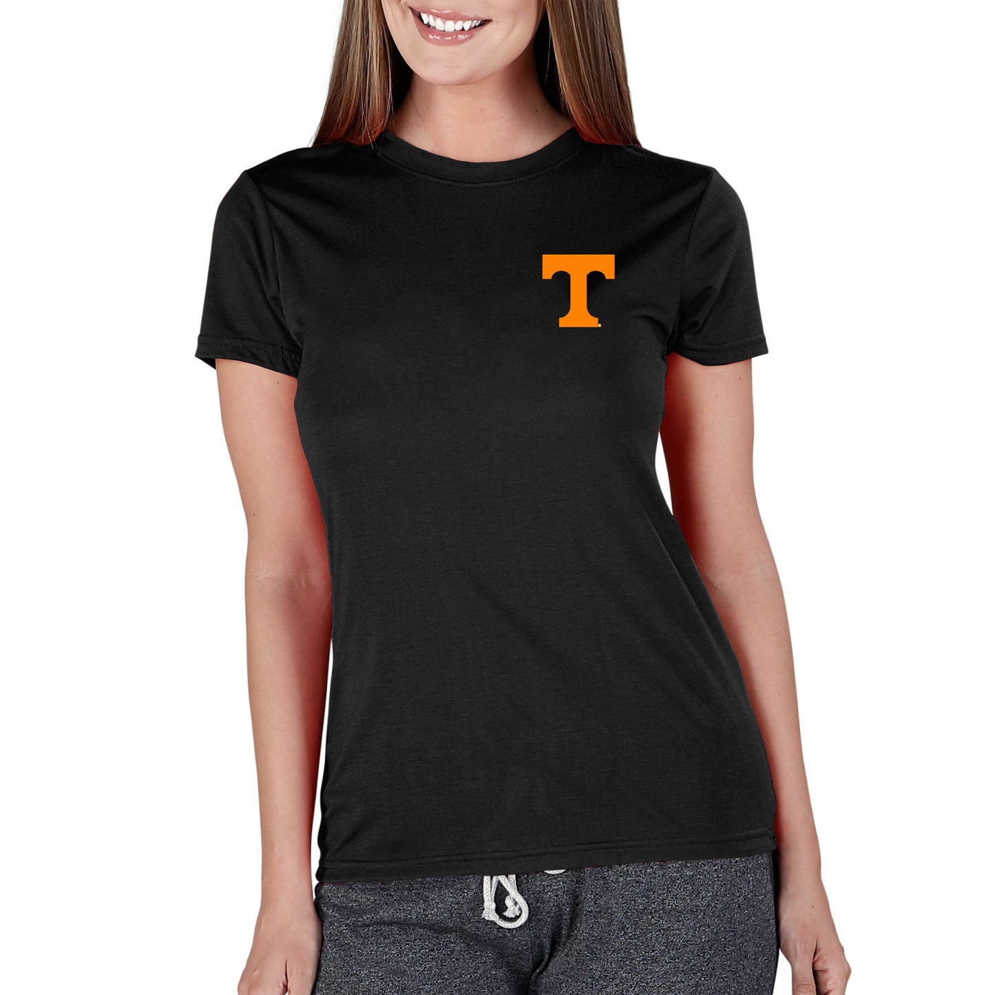 Women's Concepts Sport Black Tennessee Volunteers Marathon Knit T-Shirt