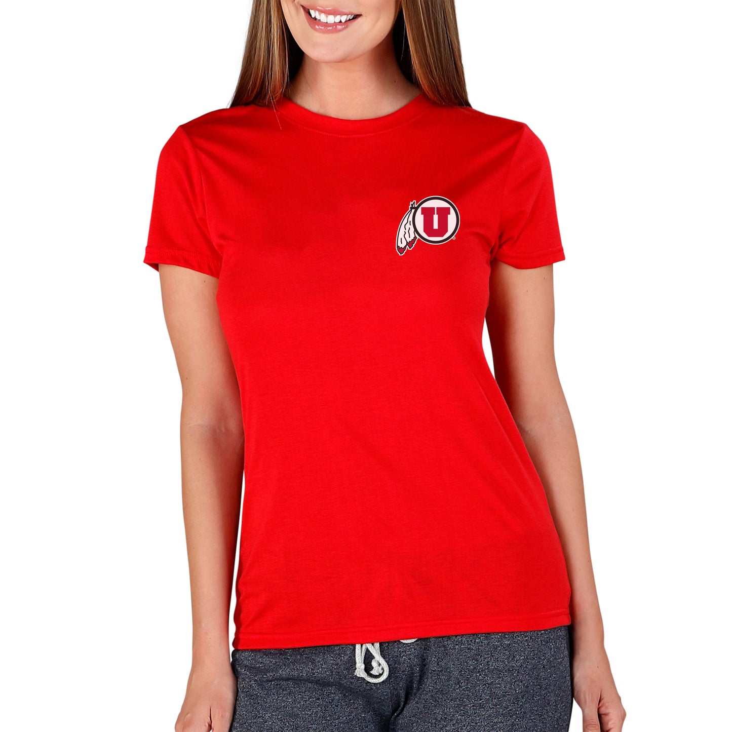 Women's Concepts Sport Red Utah Utes Marathon Knit T-Shirt