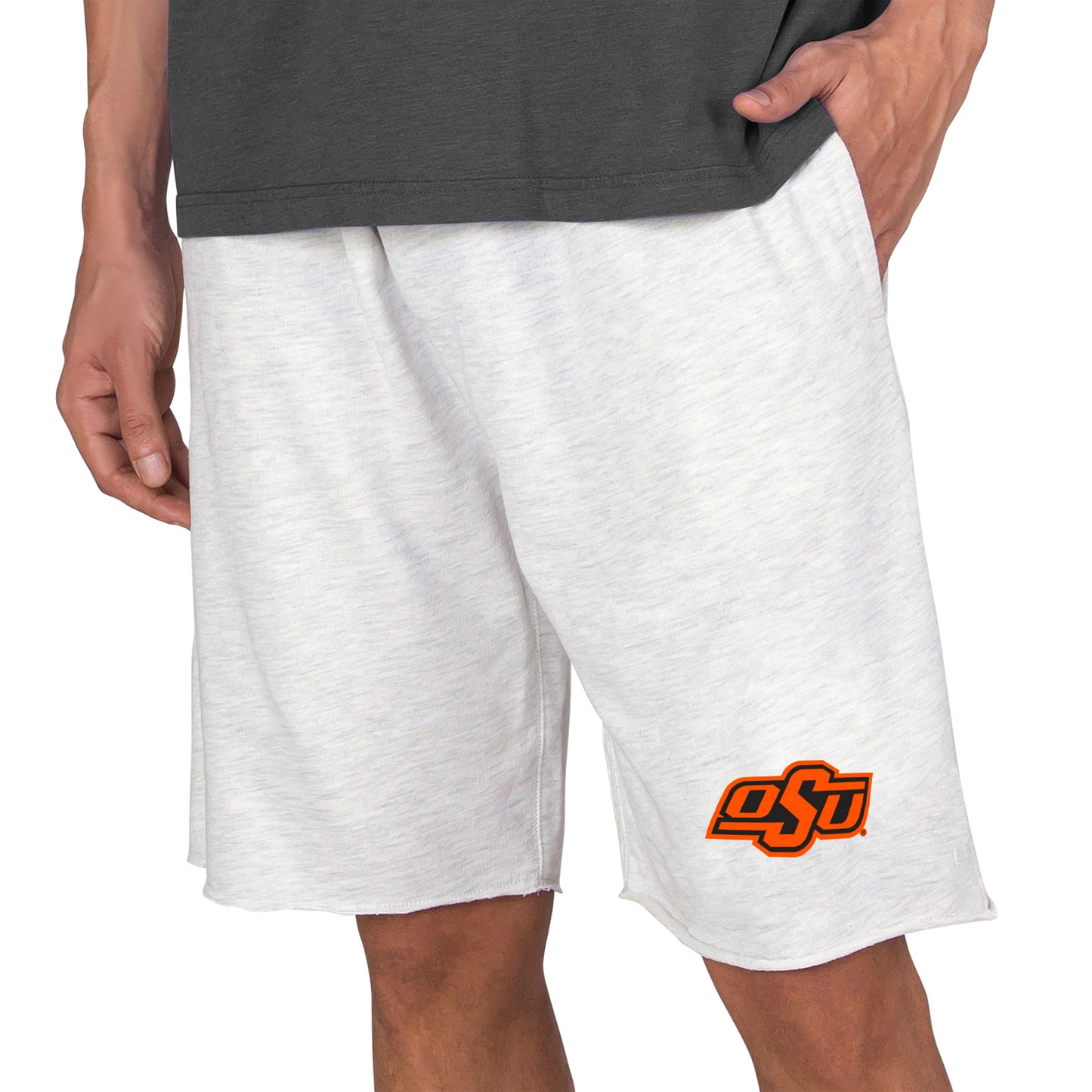 Men's Concepts Sport Oatmeal Oklahoma State Cowboys Mainstream Tri-Blend Shorts