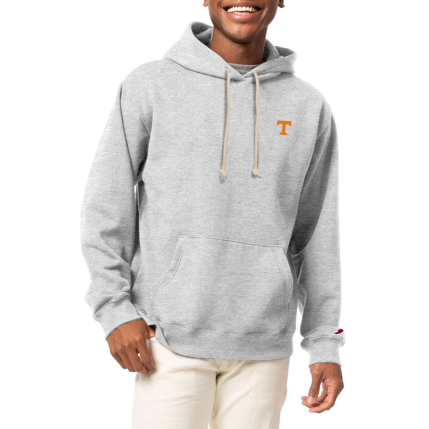 Men's League Collegiate Wear Heather Gray Tennessee Volunteers Classic Oxford Essentials Pullover Hoodie