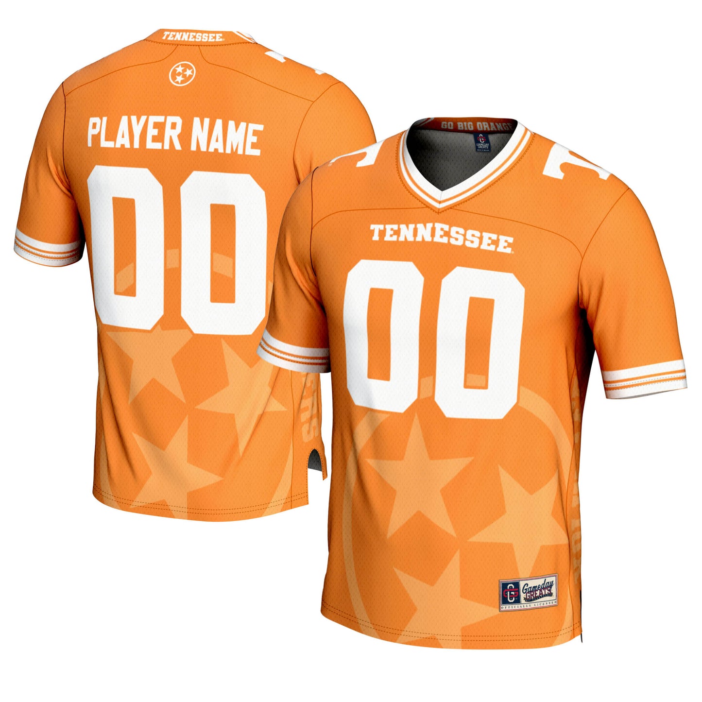 Men's GameDay Greats Tennessee Orange Tennessee Volunteers Icon Print NIL Pick-A-Player Football Jersey
