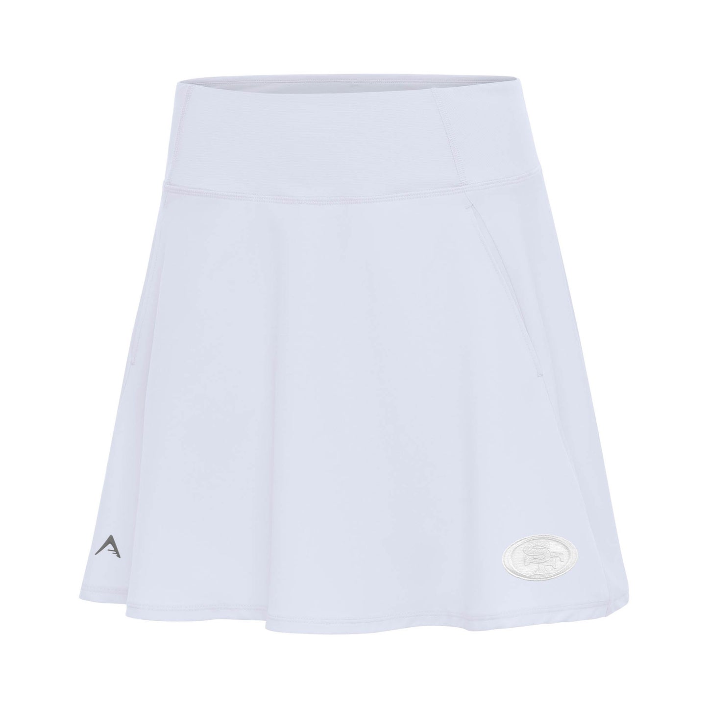 Women's Antigua White San Francisco 49ers White Logo Chip Skort