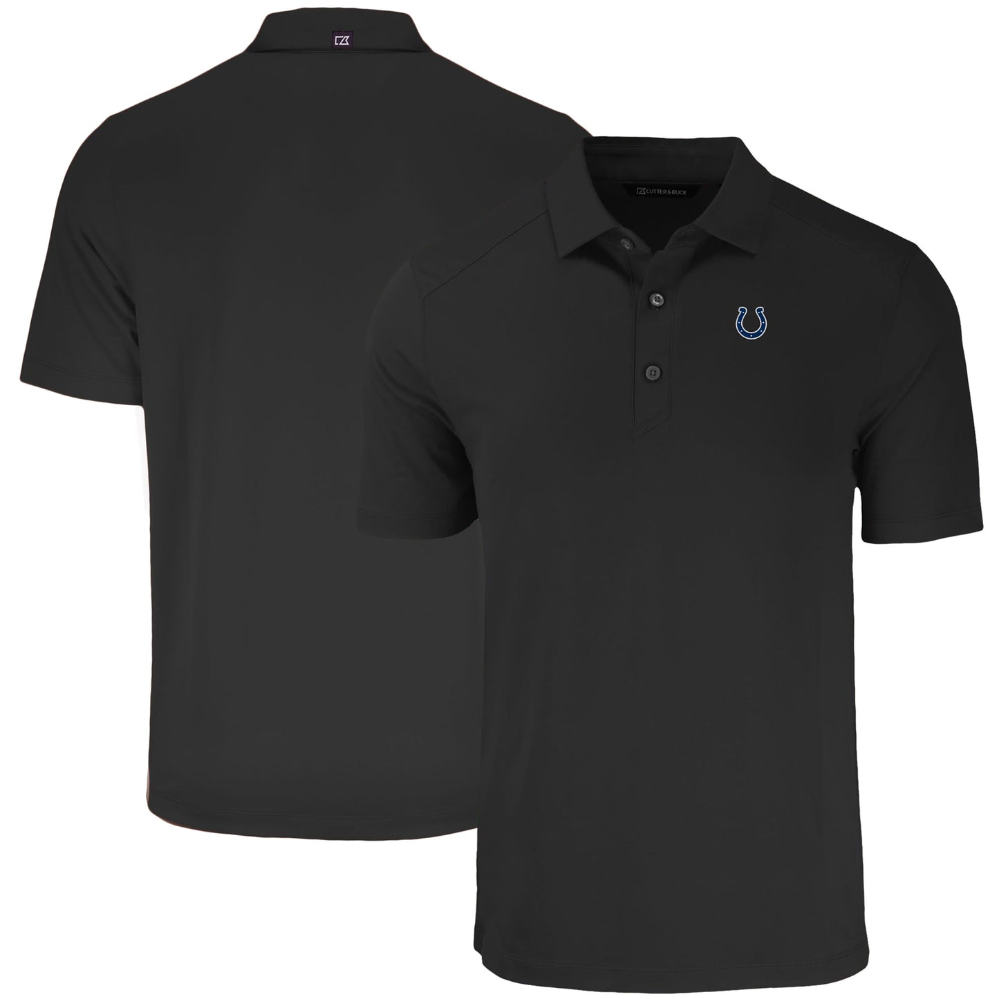 Men's Cutter & Buck Black Indianapolis Colts Forge Eco Stretch Recycled Polo