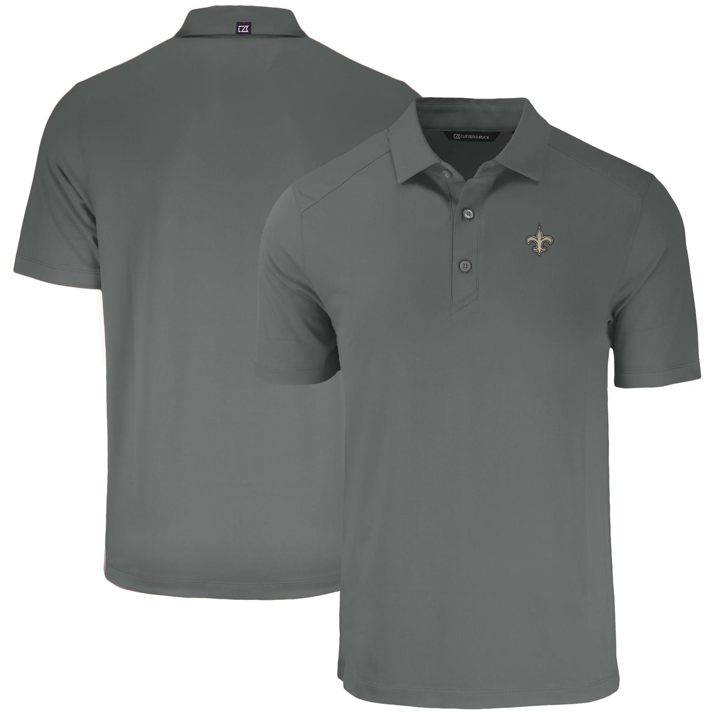 Men's Cutter & Buck Gray New Orleans Saints Forge Eco Stretch Recycled Polo