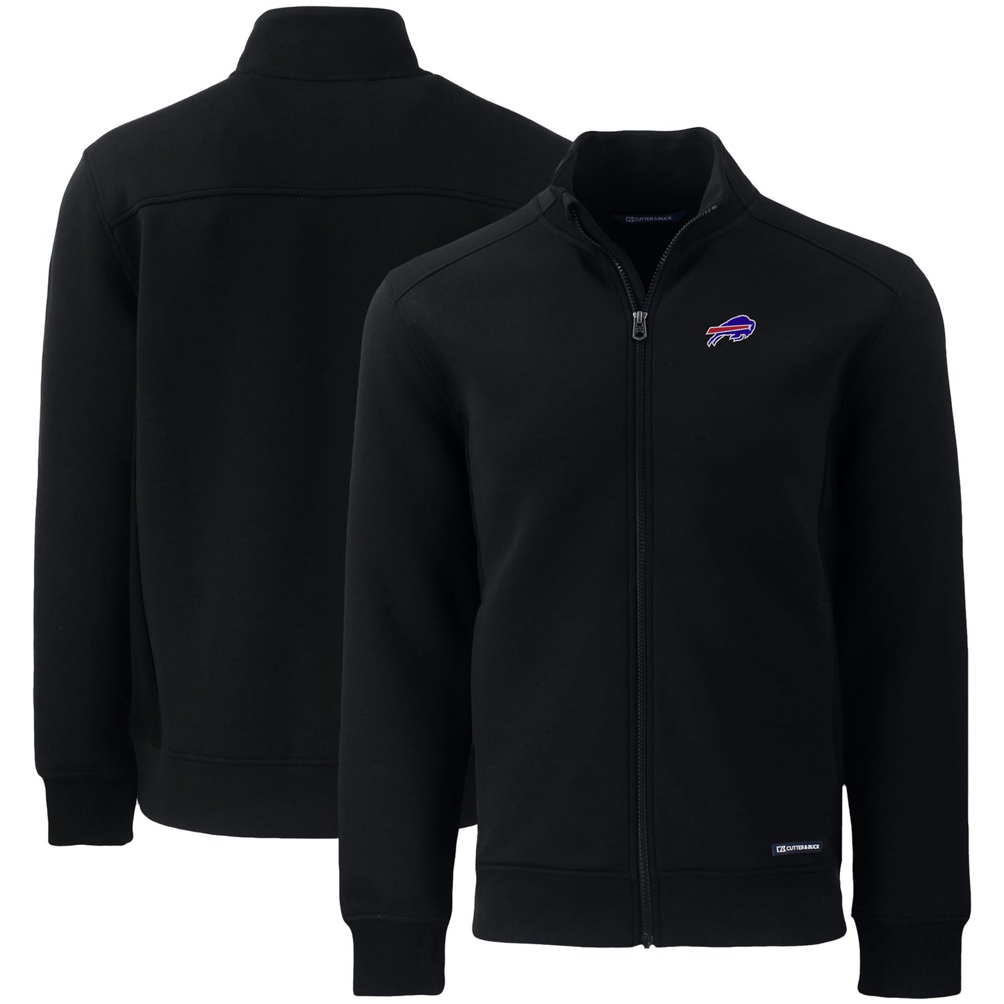 Men's Cutter & Buck Black Buffalo Bills Roam Eco Recycled Full-Zip Jacket