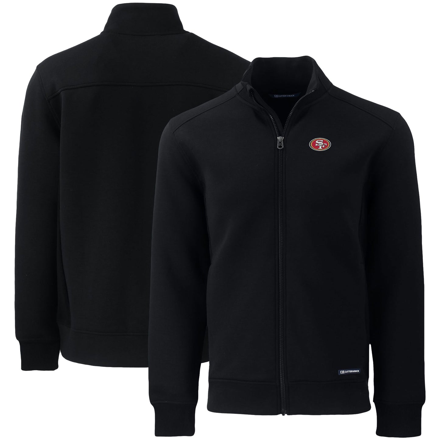 Men's Cutter & Buck Black San Francisco 49ers Roam Eco Recycled Full-Zip Jacket