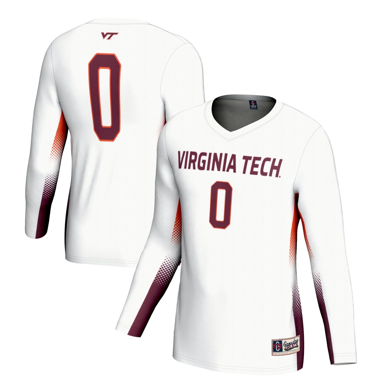 Unisex GameDay Greats #0 White Virginia Tech Hokies Women's Volleyball Lightweight Fashion Jersey