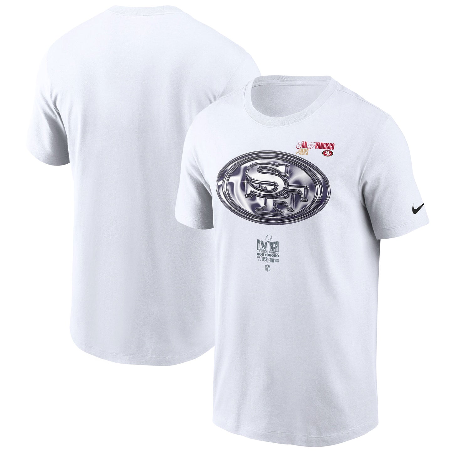 Men's Nike White San Francisco 49ers Super Bowl LVIII Opening Night T-Shirt