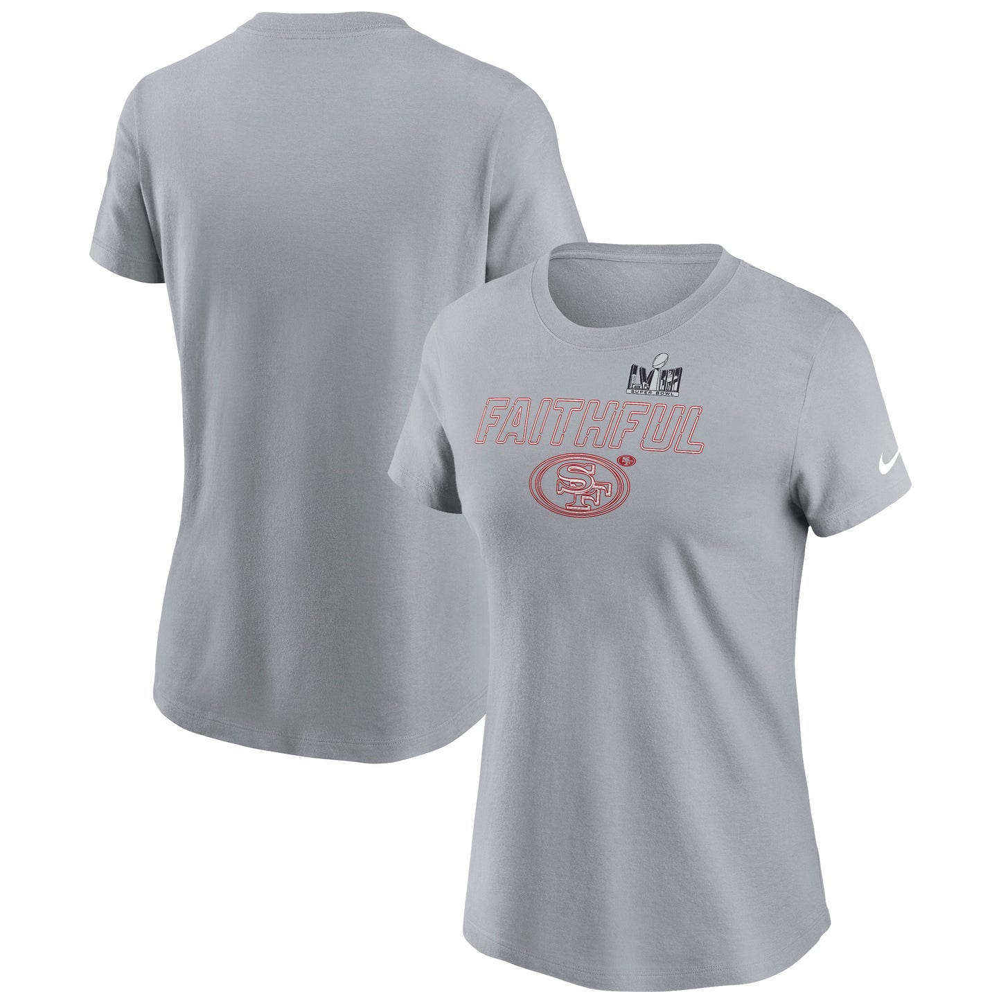 Women's Nike Gray San Francisco 49ers Super Bowl LVIII Local Essential T-Shirt