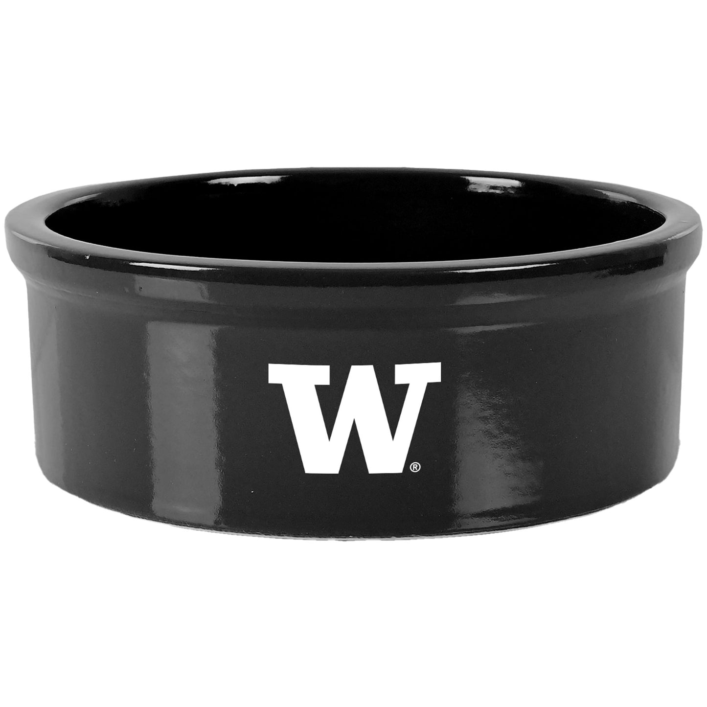 Black Washington Huskies 7" Pet Bowl