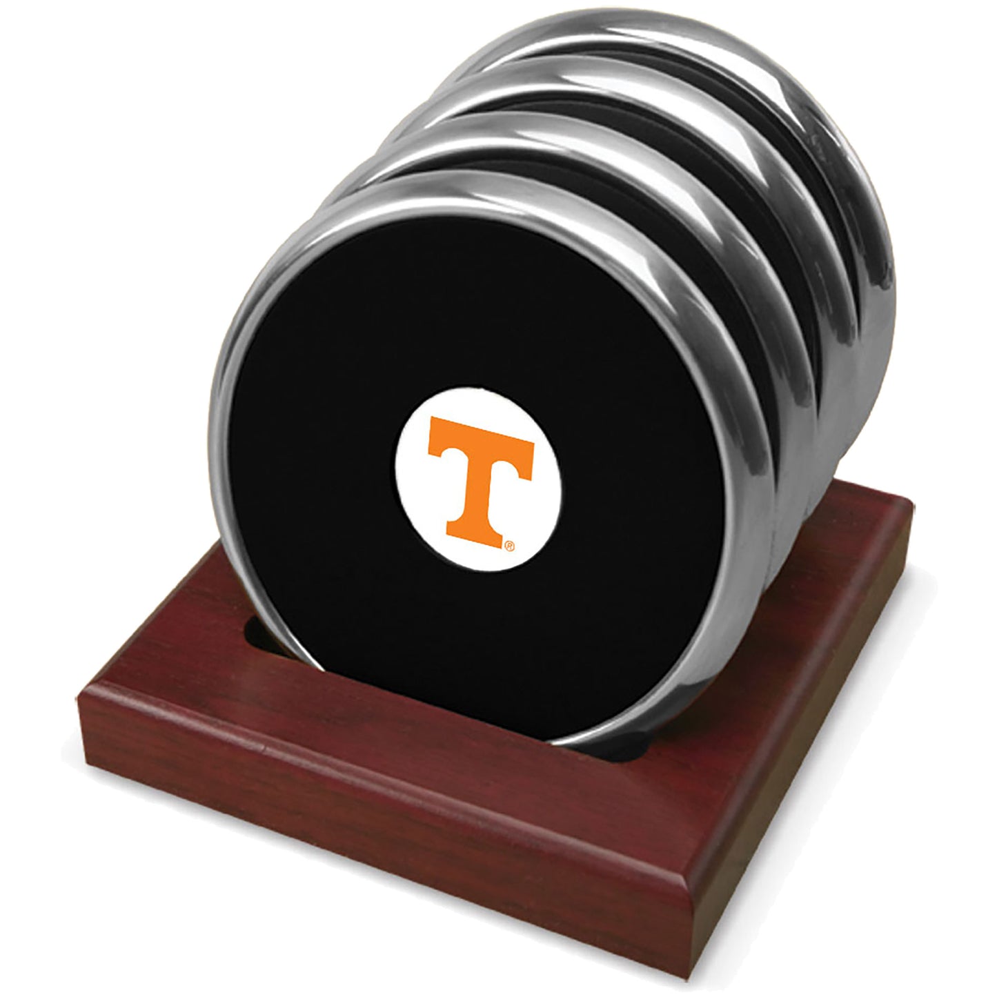 Silver Tennessee Volunteers 4-Pack Coaster Set