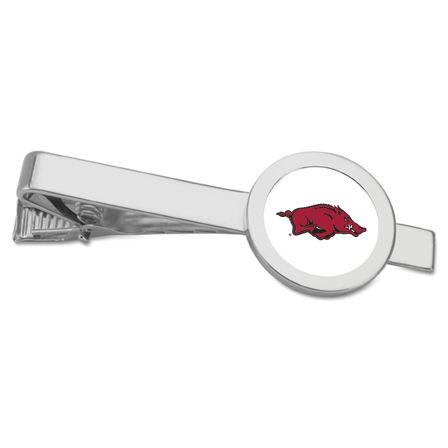 Silver Arkansas Razorbacks Tie Bar