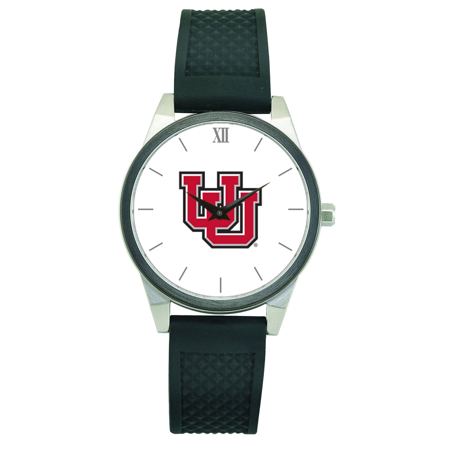 Women's Black Utah Utes Silicone Strap Wristwatch