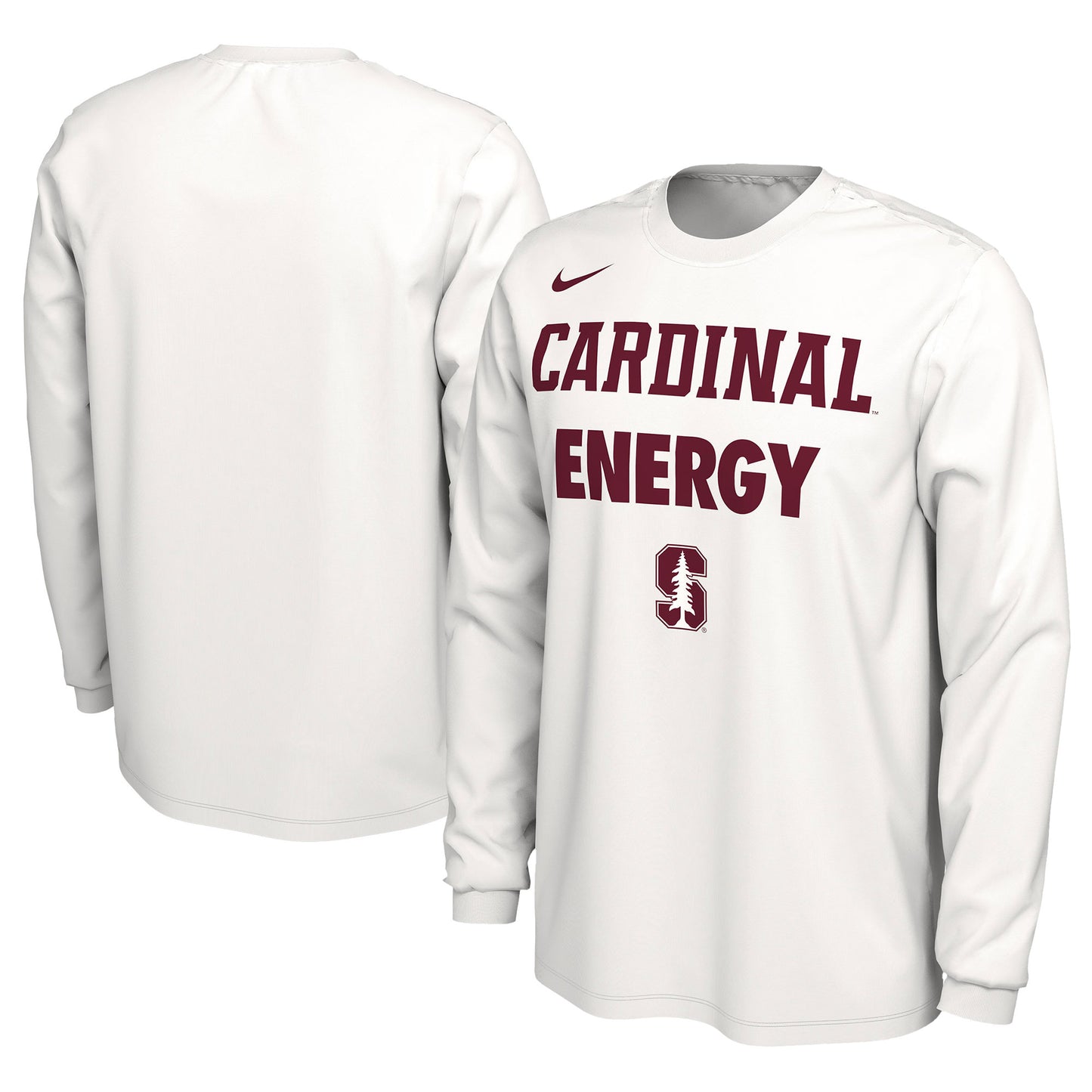 Unisex Nike White Stanford Cardinal 2024 On-Court Bench Energy Long Sleeve T-Shirt