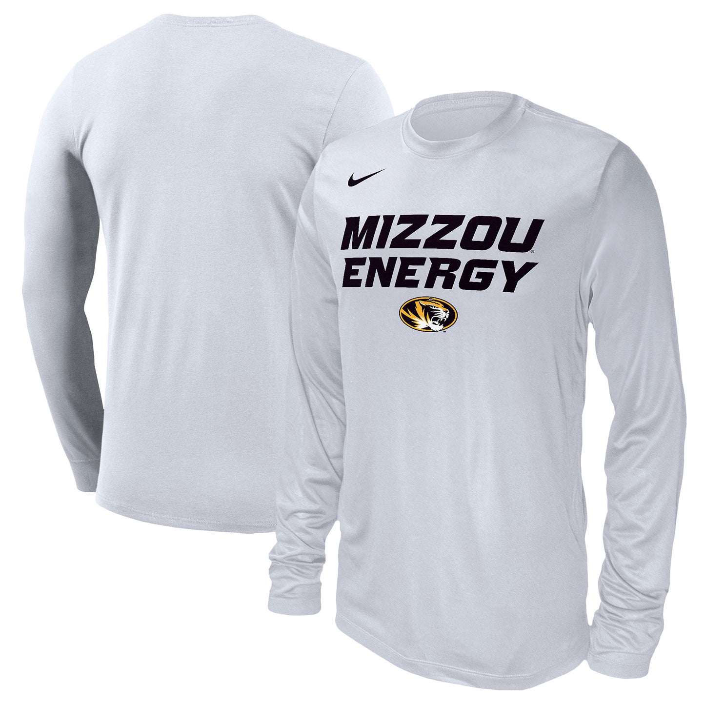 Unisex Nike White Missouri Tigers 2024 On-Court Bench Long Sleeve T-Shirt