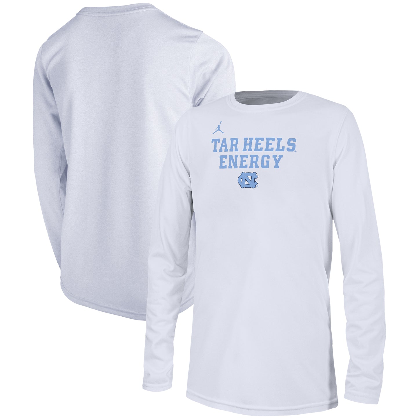 Youth Jordan Brand White North Carolina Tar Heels 2024 On-Court Bench Energy T-Shirt