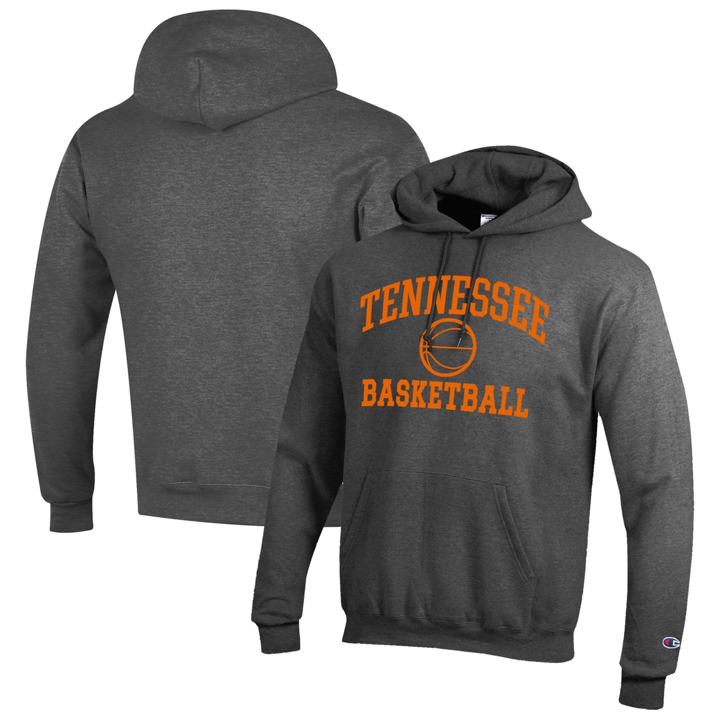 Men's Champion Charcoal Tennessee Volunteers Basketball Icon Pullover Hoodie