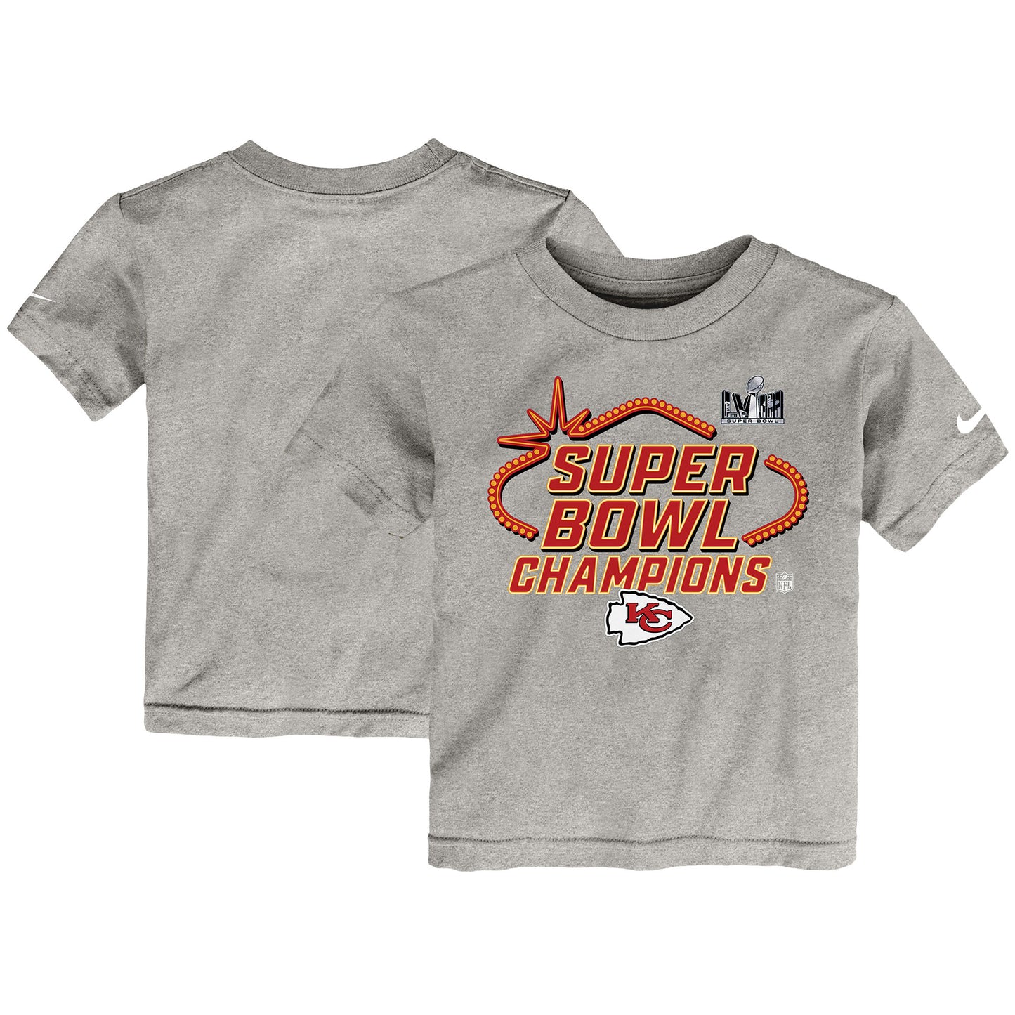 Toddler Nike Gray Kansas City Chiefs Super Bowl LVIII Champions Locker Room Trophy Collection T-Shirt