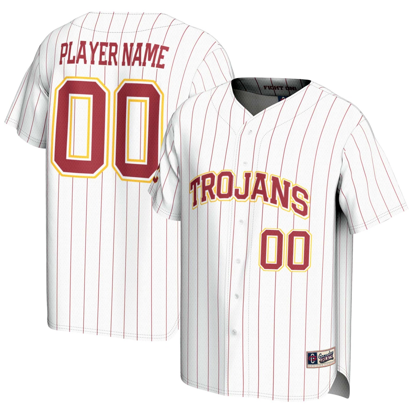 Youth GameDay Greats White USC Trojans NIL Pick-A-Player Baseball Lightweight Jersey