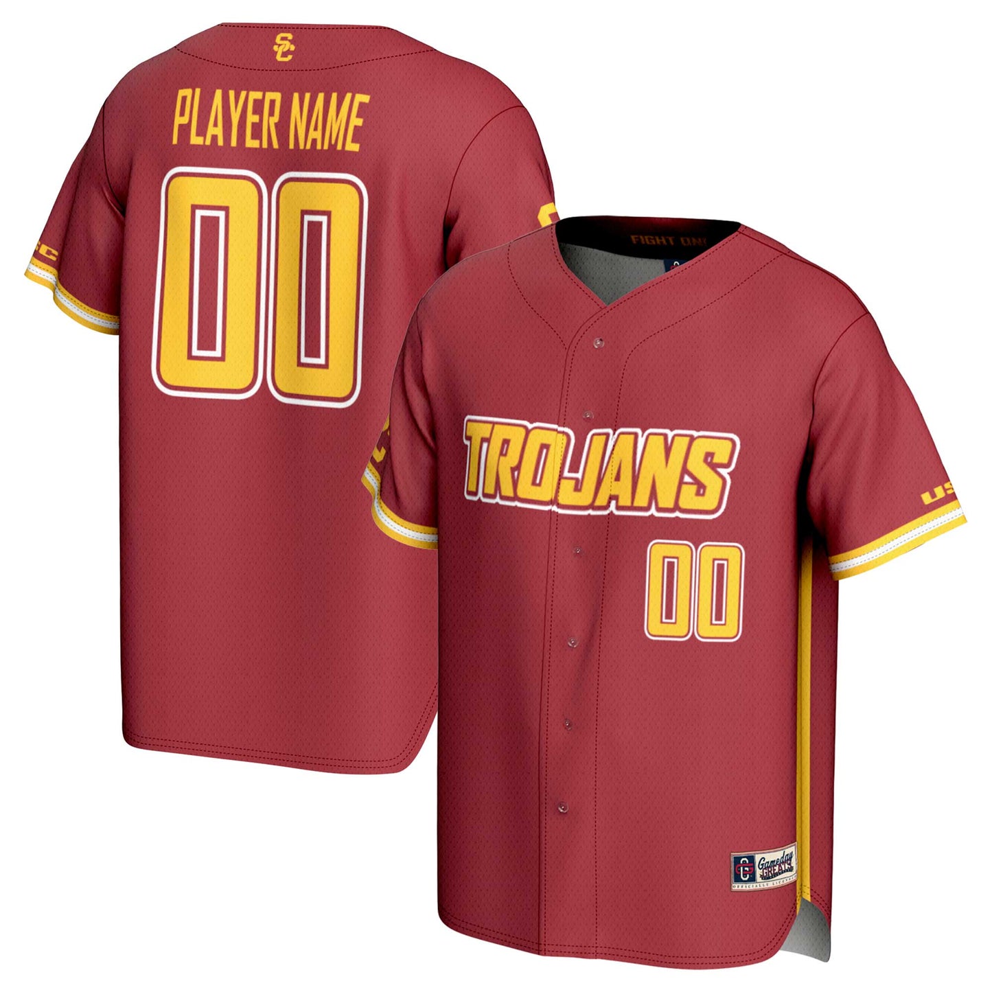 Youth GameDay Greats Cardinal USC Trojans NIL Pick-A-Player Baseball Lightweight Jersey