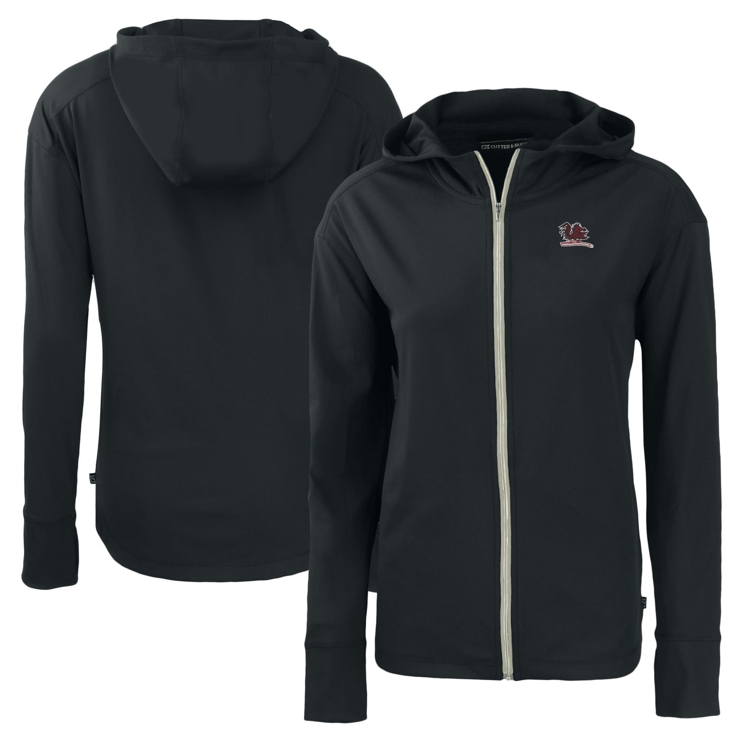 Women's Cutter & Buck Black South Carolina Gamecocks Vault Daybreak Eco Recycled Full-Zip Hoodie
