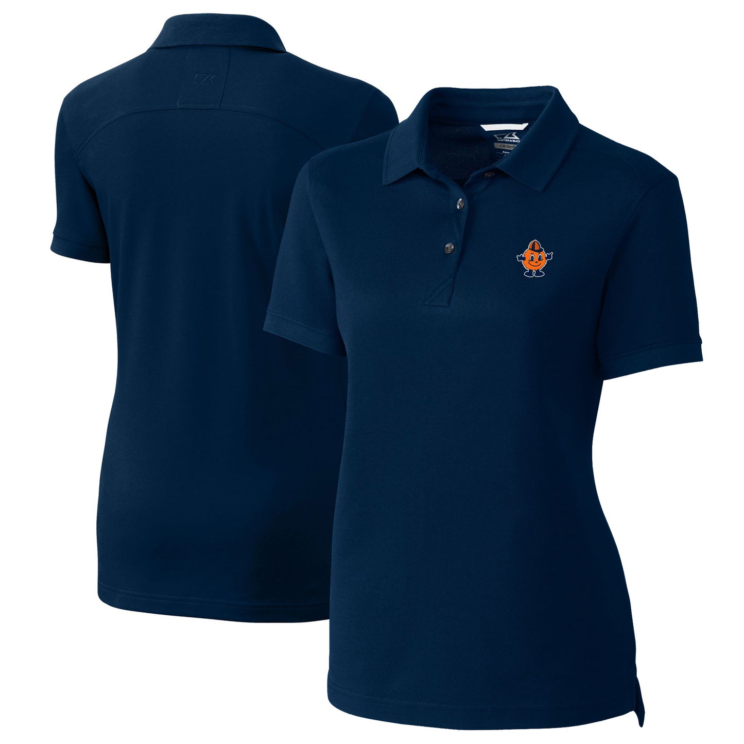 Women's Cutter & Buck Navy Syracuse Orange Vault DryTec Advantage Tri-Blend Pique Womens Polo