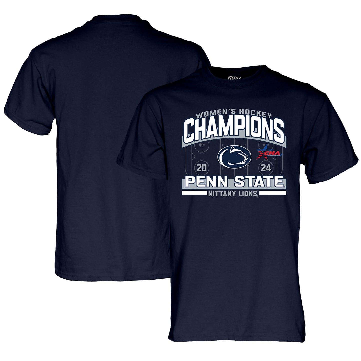 Unisex Blue 84 Navy Penn State Nittany Lions 2024 CHA Women's Ice Hockey Regular Season Conference Champions T-Shirt