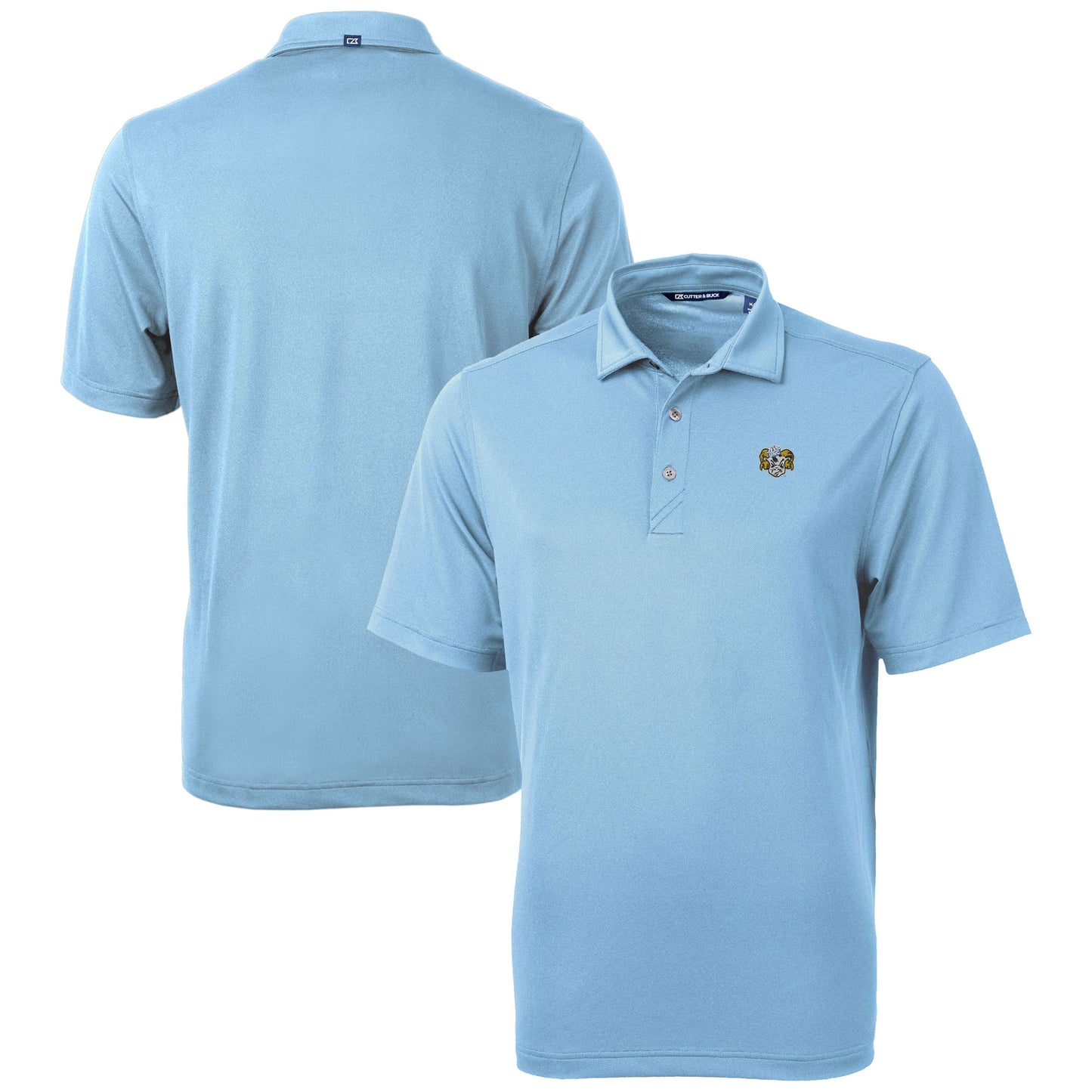 Men's Cutter & Buck Carolina Blue North Carolina Tar Heels Vault DryTec Virtue Eco Pique Recycled Polo