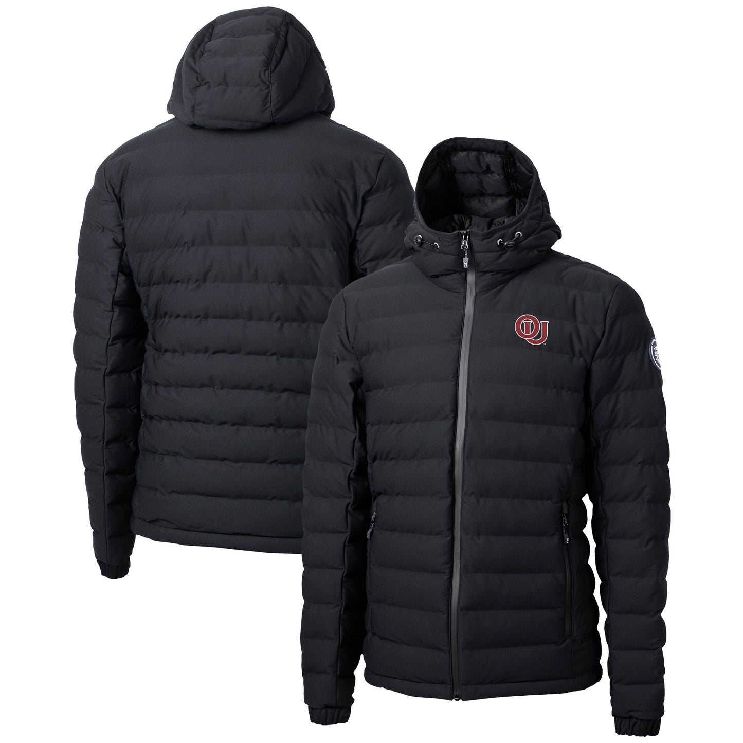 Men's Cutter & Buck Black Oklahoma Sooners Vault Mission Ridge Repreve Eco Insulated Puffer Full-Zip Jacket