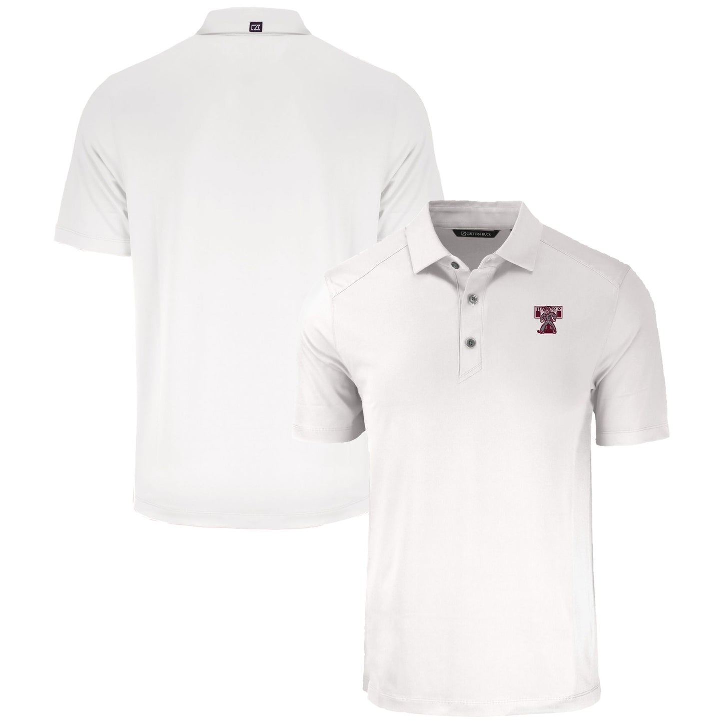 Men's Cutter & Buck White Texas A&M Aggies Vault Forge Eco Stretch Recycled Polo