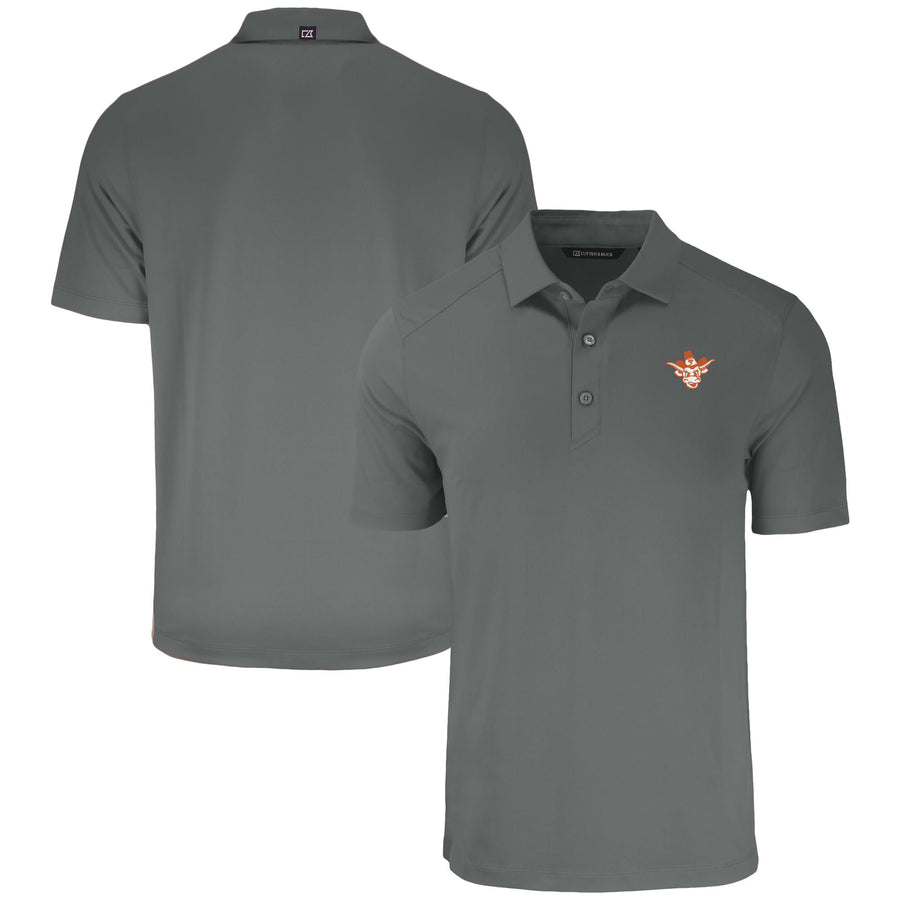 Men's Cutter & Buck Gray Texas Longhorns Vault Forge Eco Stretch Recycled Polo