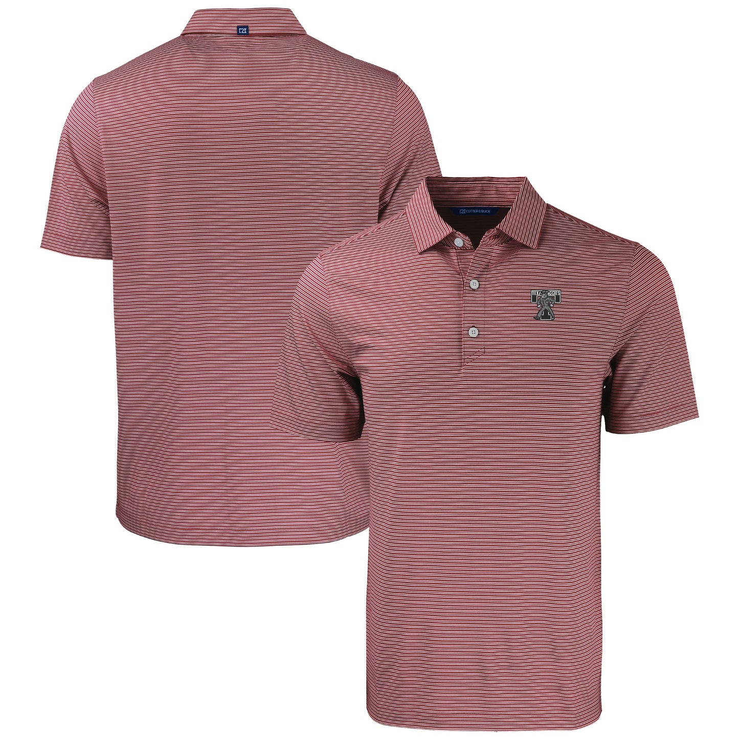 Men's Cutter & Buck Maroon/White Texas A&M Aggies Forge Eco Double Stripe Stretch Recycled Tri-Blend Polo