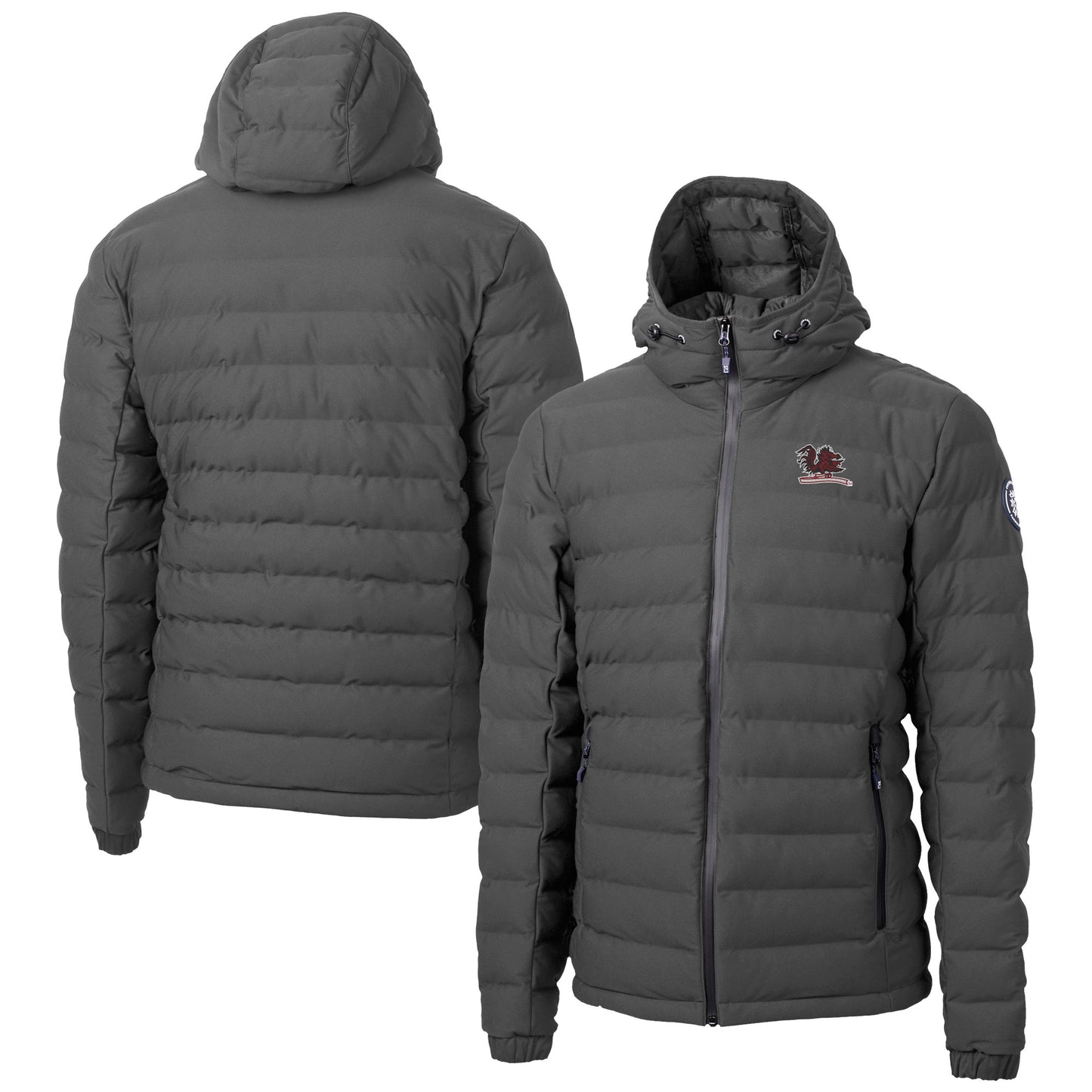 Men's Cutter & Buck Gray South Carolina Gamecocks Vault Mission Ridge Repreve Eco Insulated Puffer Full-Zip Jacket