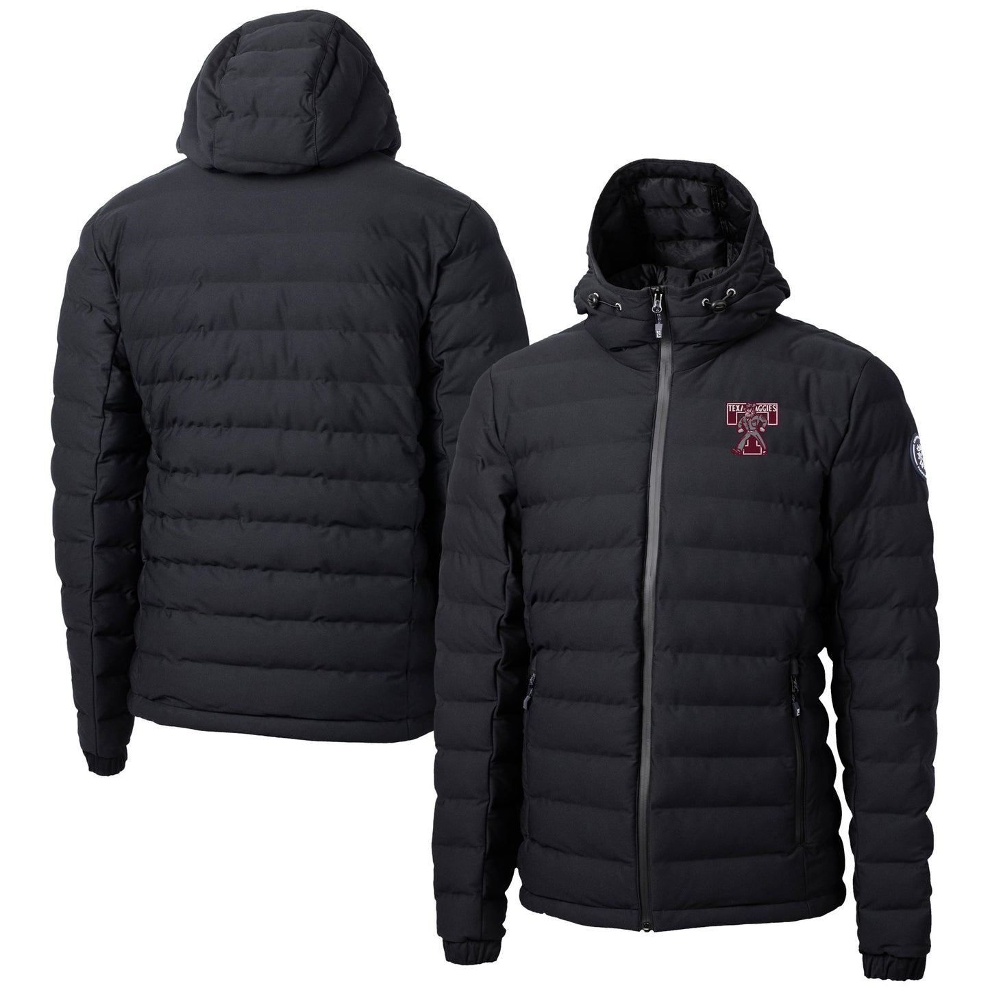 Men's Cutter & Buck Black Texas A&M Aggies Vault Mission Ridge Repreve Eco Insulated Puffer Full-Zip Jacket