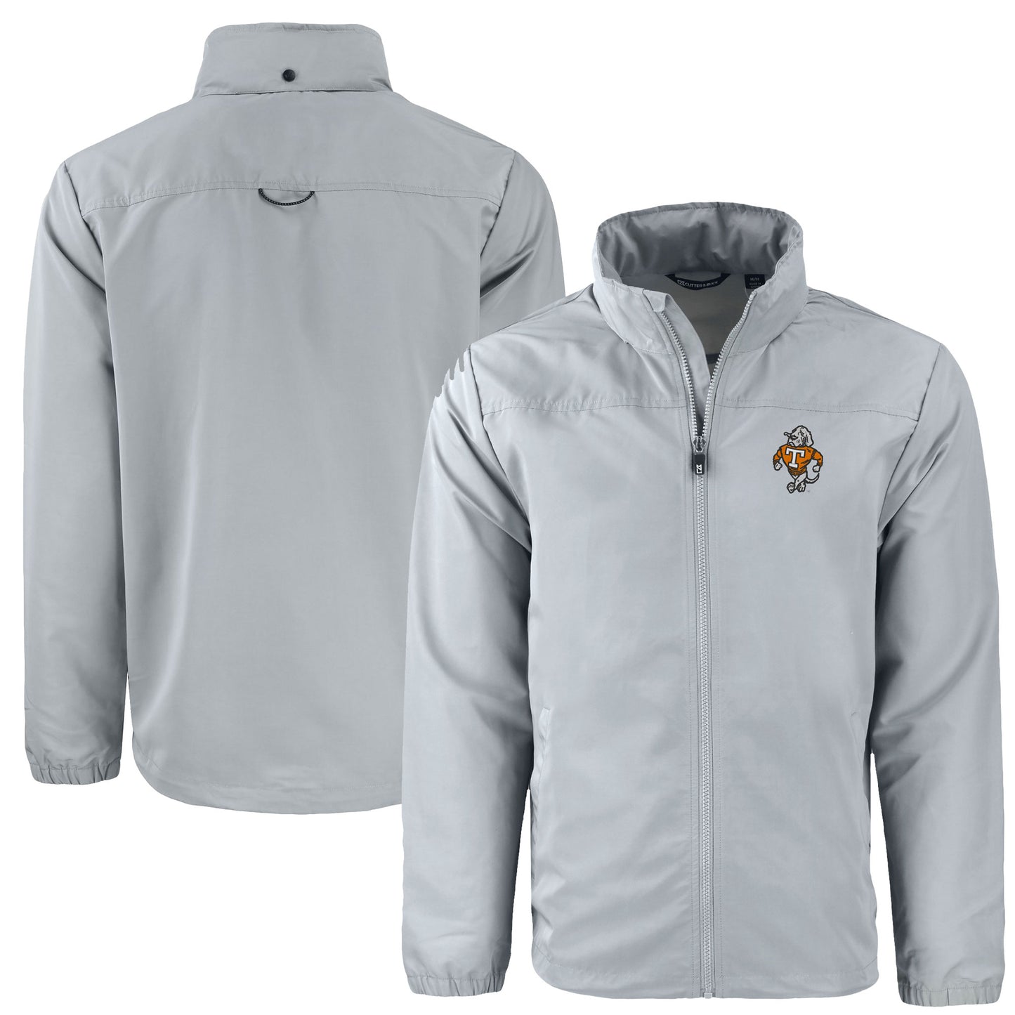 Men's Cutter & Buck Gray Tennessee Volunteers Vault Charter Eco Recycled Full-Zip Jacket