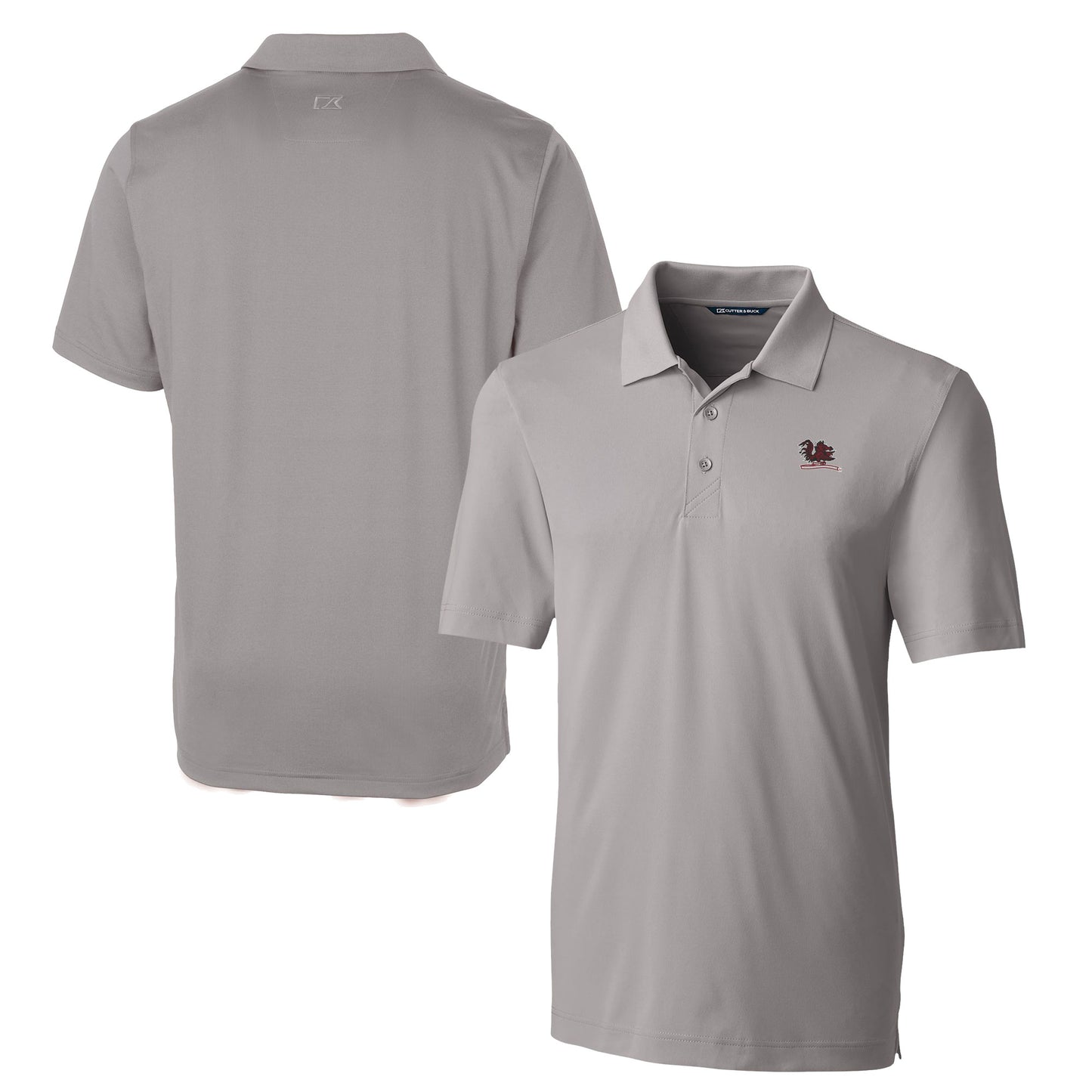 Men's Cutter & Buck Gray South Carolina Gamecocks Vault Forge Stretch Polo