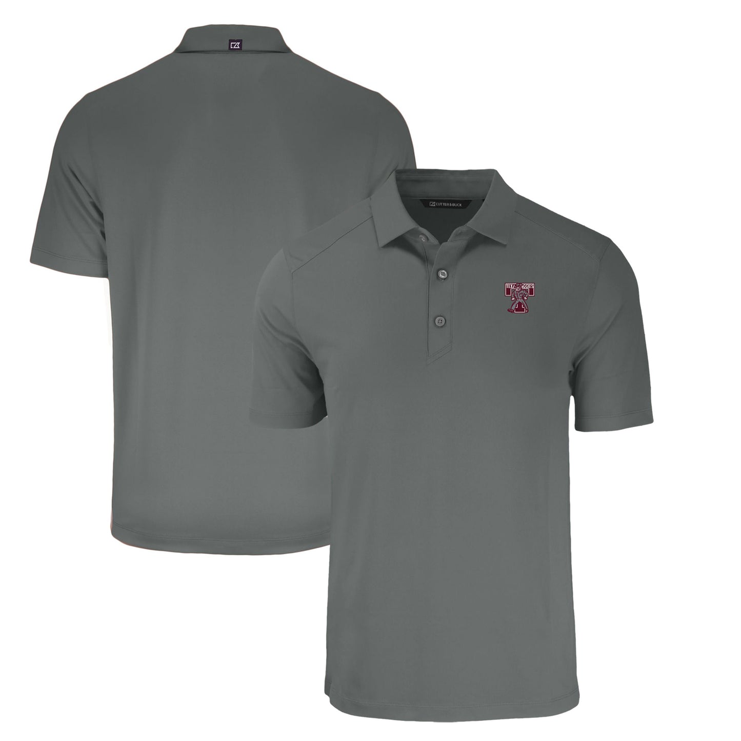 Men's Cutter & Buck Gray Texas A&M Aggies Big & Tall Forge Eco Stretch Recycled Polo