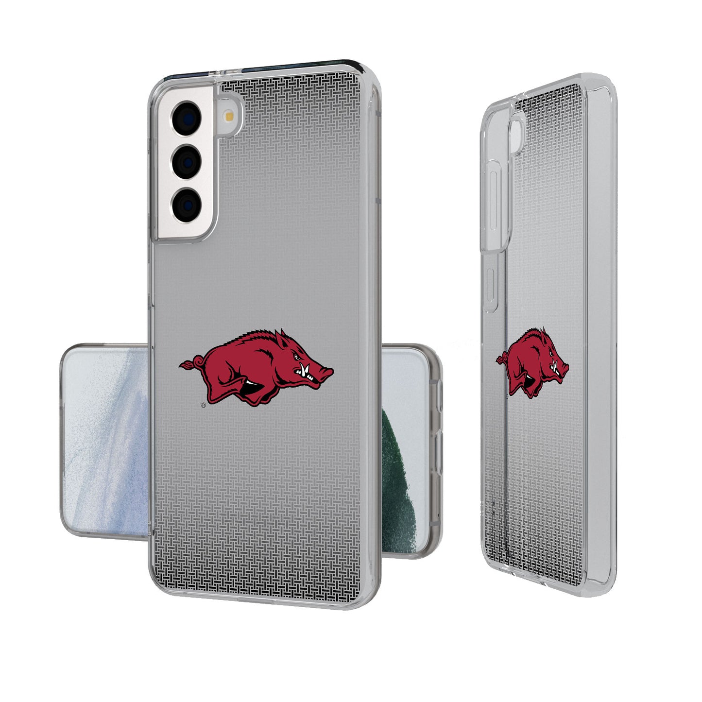 Arkansas Razorbacks Linen Logo Galaxy Clear Case