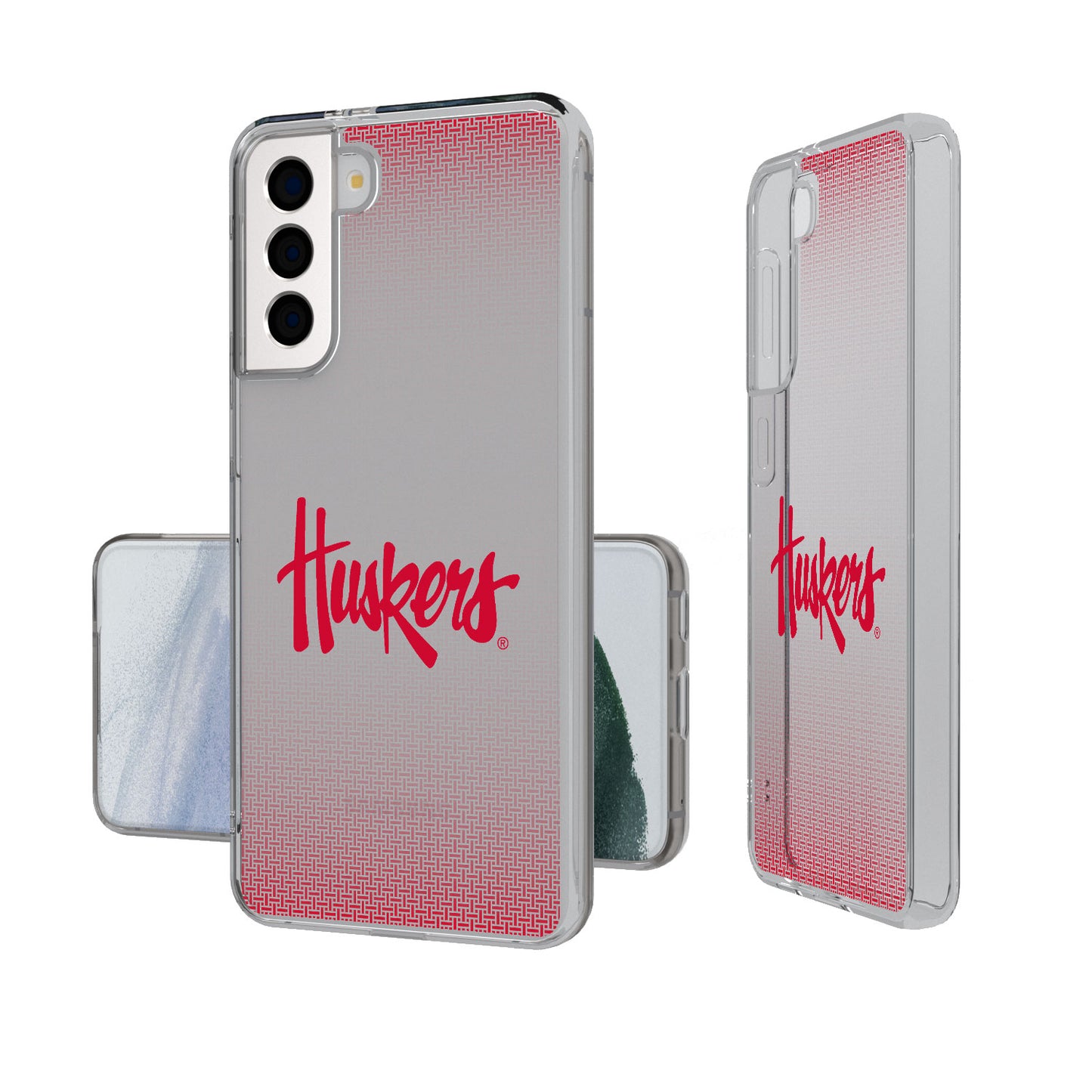 Nebraska Huskers Linen Logo Galaxy Clear Case