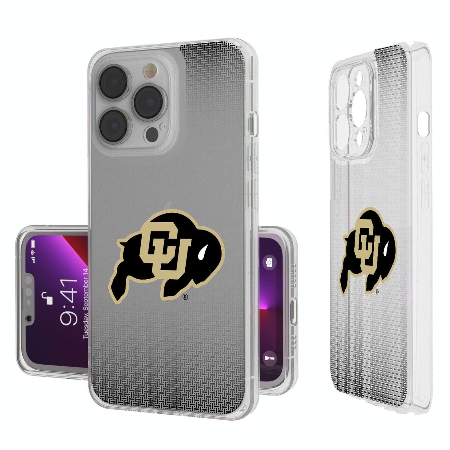 Colorado Buffaloes Linen Logo iPhone Clear Case