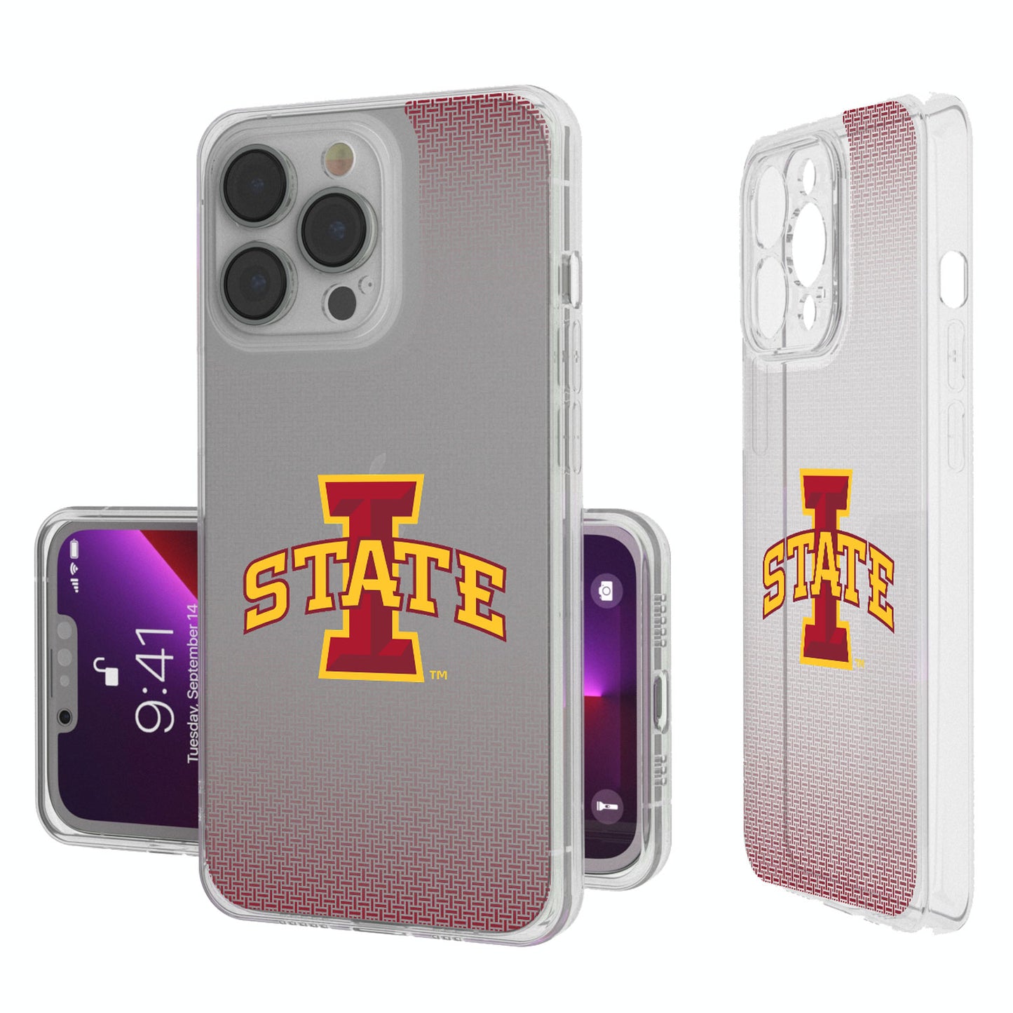 Iowa State Cyclones Linen Logo iPhone Clear Case