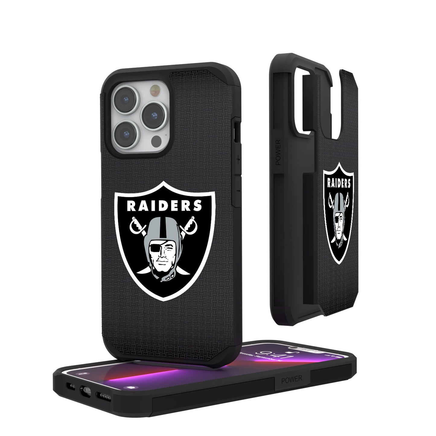 Las Vegas Raiders Linen Logo iPhone Rugged Case