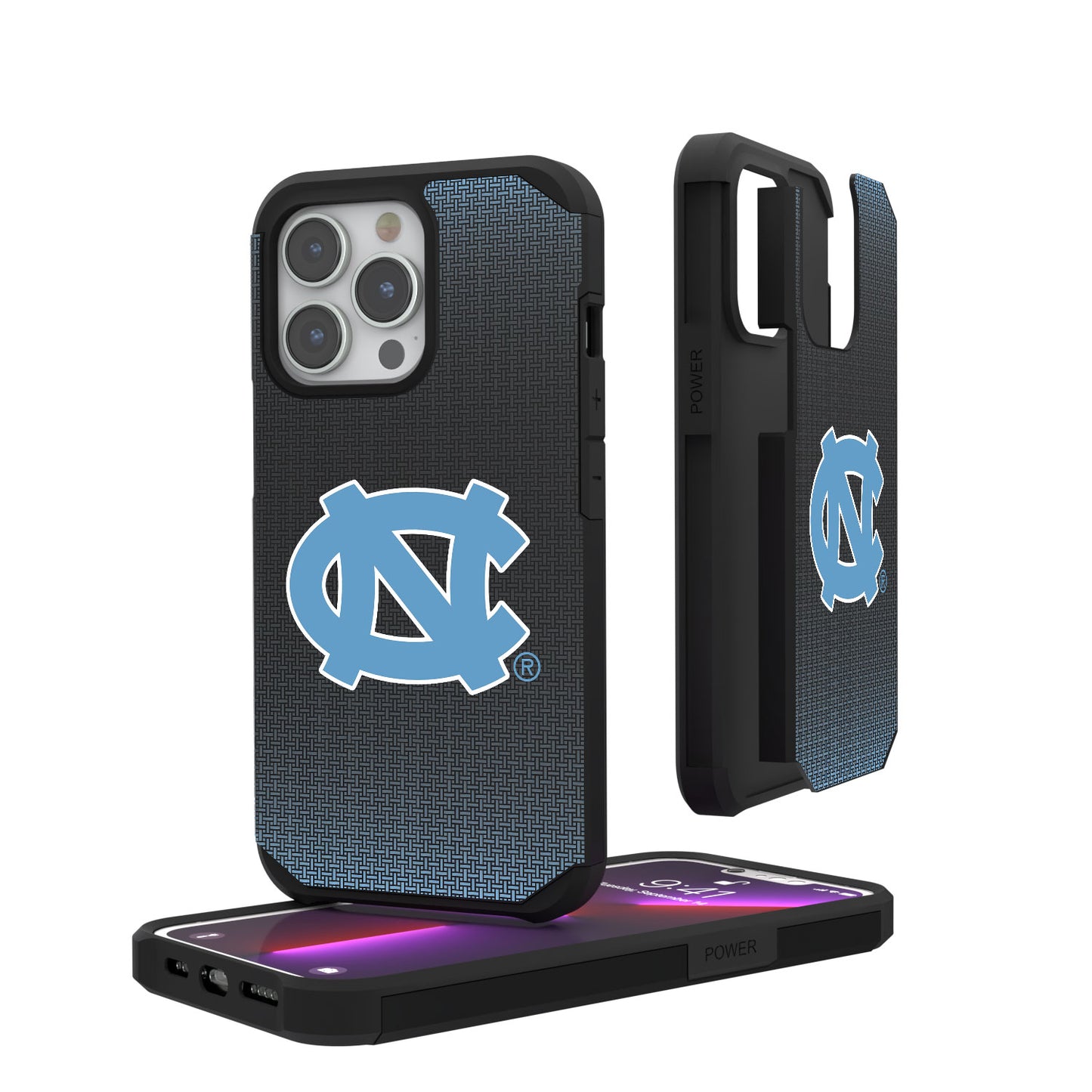 North Carolina Tar Heels Linen Logo iPhone Rugged Case
