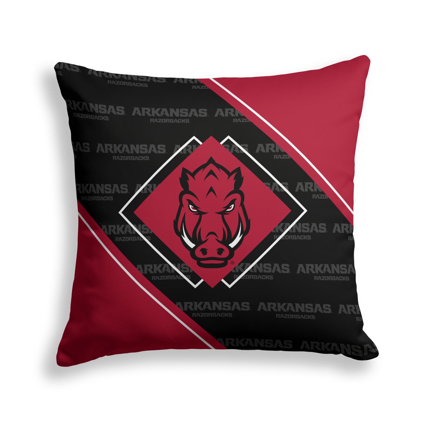 Pegasus Arkansas Razorbacks 18" x 18" Diamond Boxed Decor Pillow
